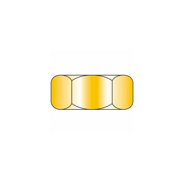 Hex Nut, M12-1.75, Steel, Class 10.9, Zinc Yellow